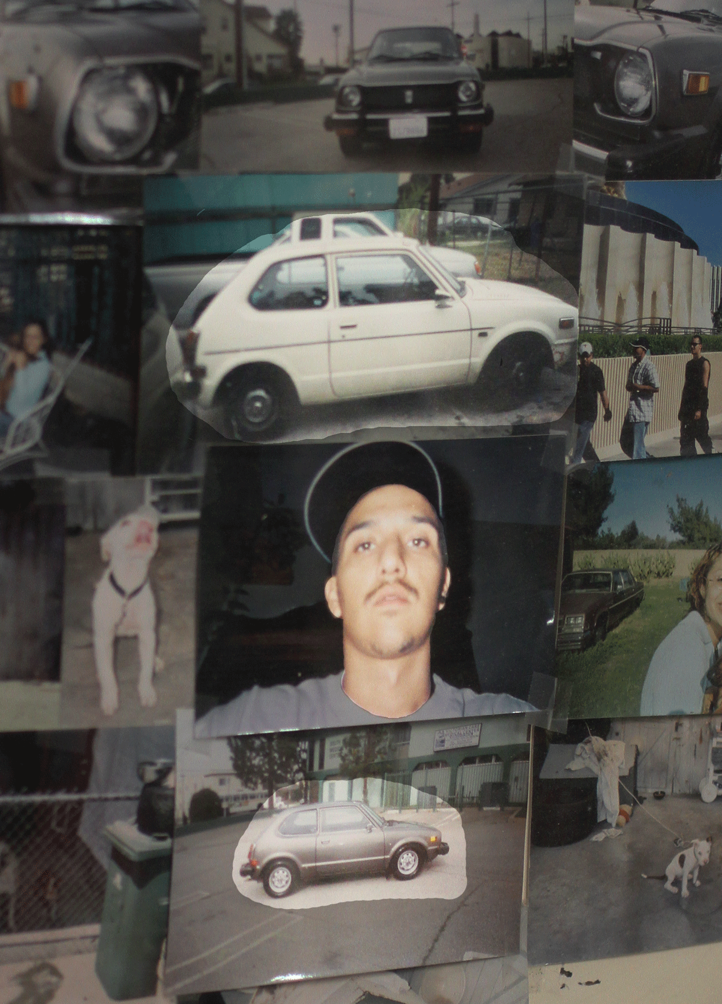 White original Civic from 1978 with young Juan