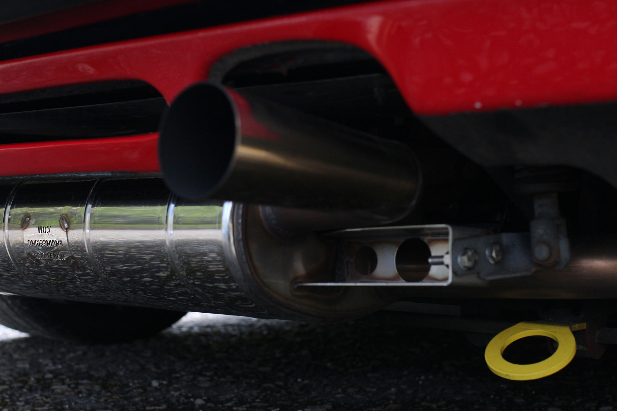 The exhaust with cone pipes and the emblem up side down Ferrari 308 GTB QV - 1984