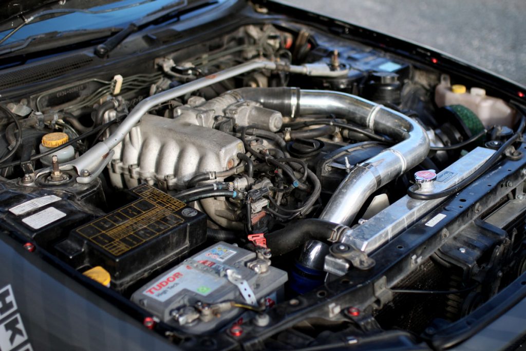 Engine of a Nissan Skyline R34