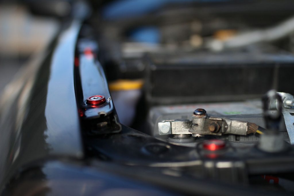 Close up picture of Nissan Skyline R34