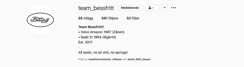 Team Bessfritt Instagram