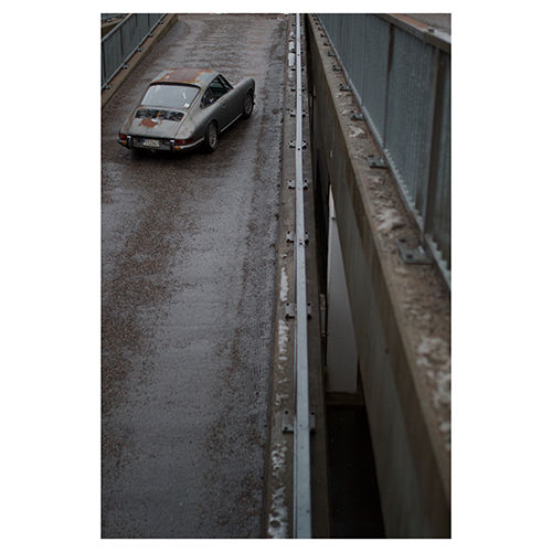 Porsche-912-on-Garage-ramp