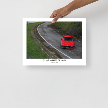Ferrari-308-GTB-QV-Front-on-right-side-with-text 30x40
