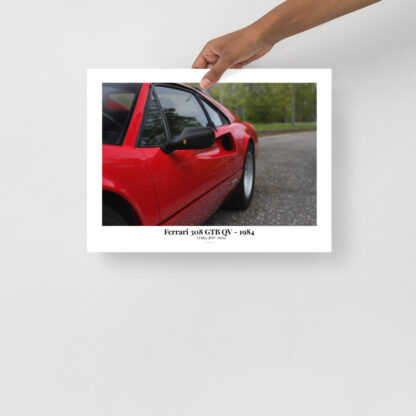 Ferrari-308-GTB-QV-Side-mirror-with-text. 30x40